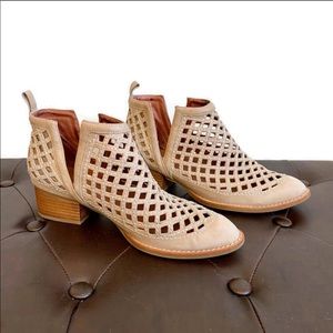 Jeffrey Campbell Taggart suede cutout booties